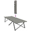 Foldende Camping Seng 2 pcs Grå 206 x 76 x 74 cm Oxford og Stål