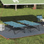 Foldende Camping Seng Blad 2 pcs Skov 206 x 76 x 74 cm