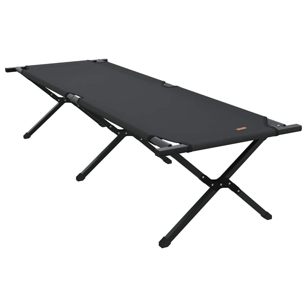 Foldende Camping Seng Sort 193 x 69 x 45 cm Oxford stof billede