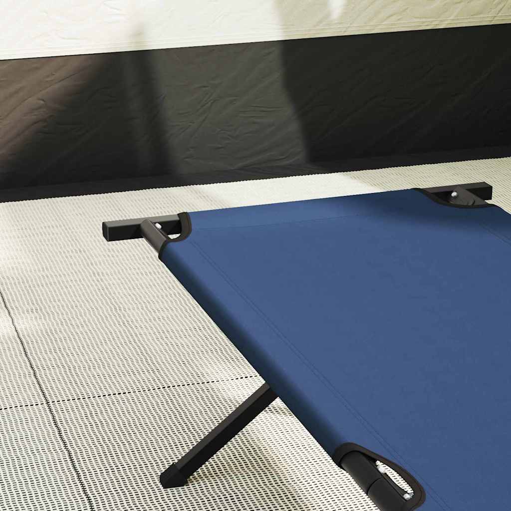 Foldende Camping Seng 2 pcs Blå 193 x 69 x 45 cm Oxford stof