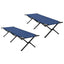 Foldende Camping Seng 2 pcs Blå 193 x 69 x 45 cm Oxford stof