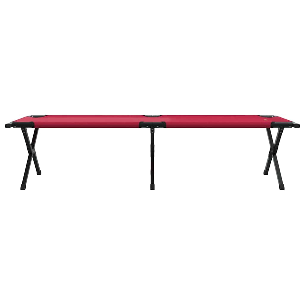 Foldende Camping Seng 2 pcs Rød 193 x 69 x 45 cm Oxford stof
