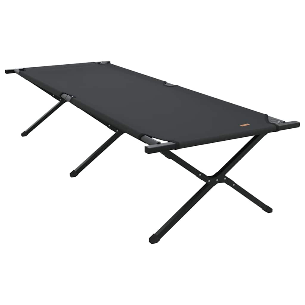 Foldende Camping Seng Sort 210 x 80 x 46 cm Oxford stof billede