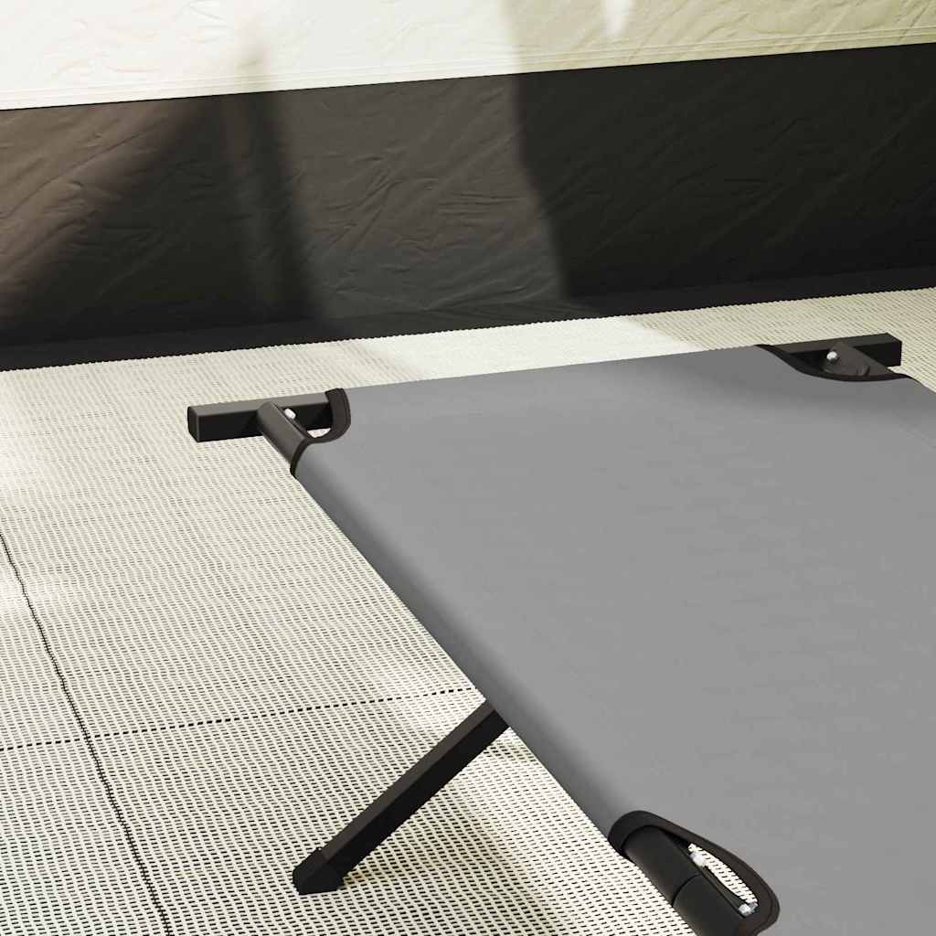 Foldende Camping Seng Grå 210 x 80 x 46 cm Oxford stof