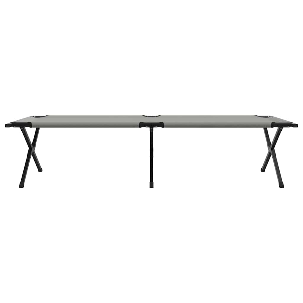 Foldende Camping Seng Grå 210 x 80 x 46 cm Oxford stof