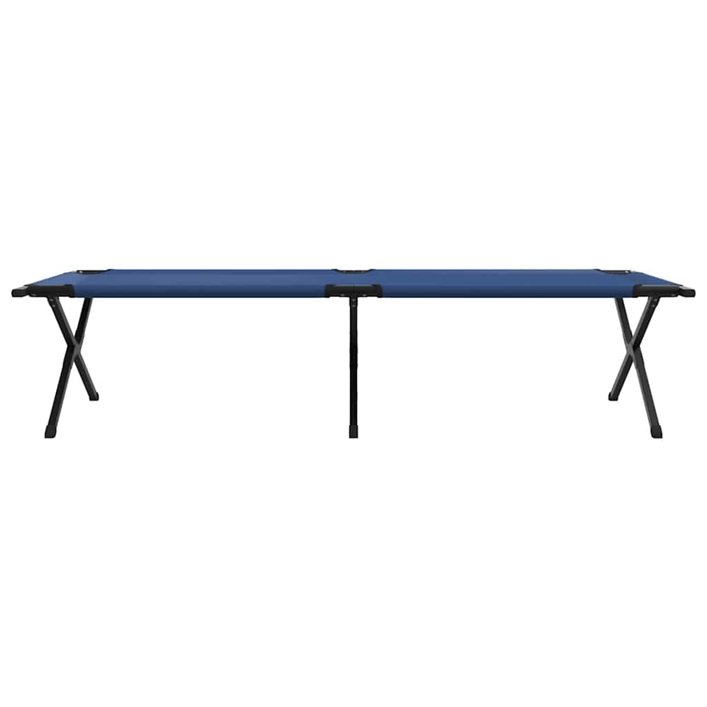 Foldende Camping Seng 2 pcs Blå 210 x 80 x 46 cm Oxford stof