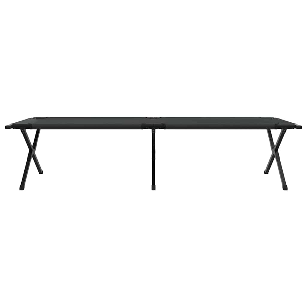 Foldende Camping Seng 2 pcs Sort 210 x 80 x 46 cm Oxford stof
