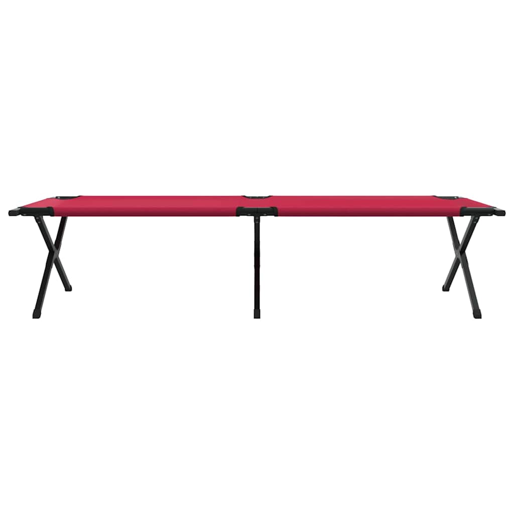 Foldende Camping Seng 2 pcs Rød 210 x 80 x 46 cm Oxford stof