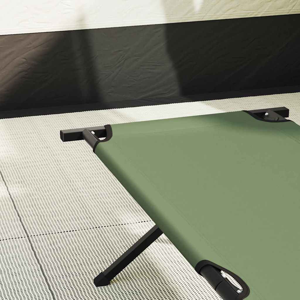 Foldende Camping Seng 2 pcs Grøn 210 x 80 x 46 cm Oxford stof