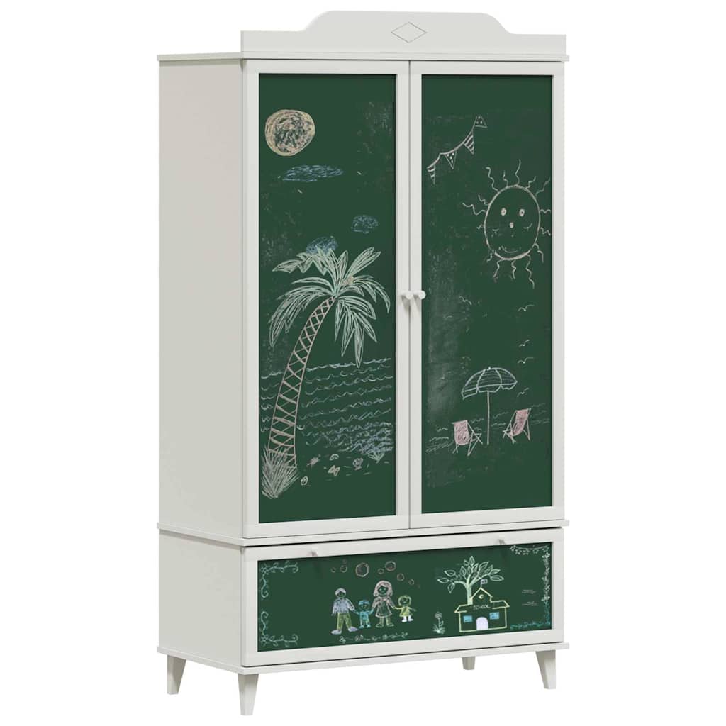Tavle Garderobe ROROS Hvid 90 x 45 x 165 cm Konstrueret træ
