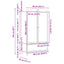 Tavle Garderobe ROROS Hvid 90 x 45 x 165 cm Konstrueret træ