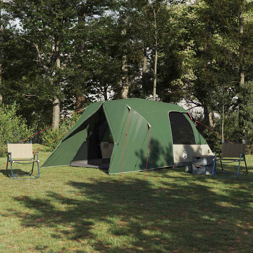 Dome Telt 4-Personer med tag Grøn 455 x 252 x 178 cm