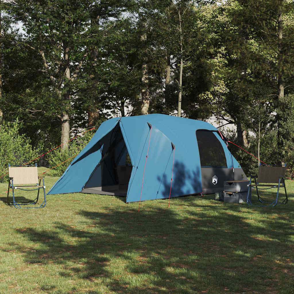 Dome telt til 4 personer med tag Blå 455 x 252 x 178 cm billede