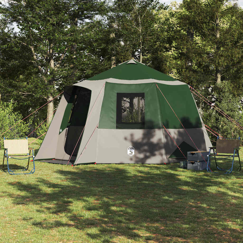 Cabin tent til 12 personer Grøn og Hvid 405 x 405 x 273 cm