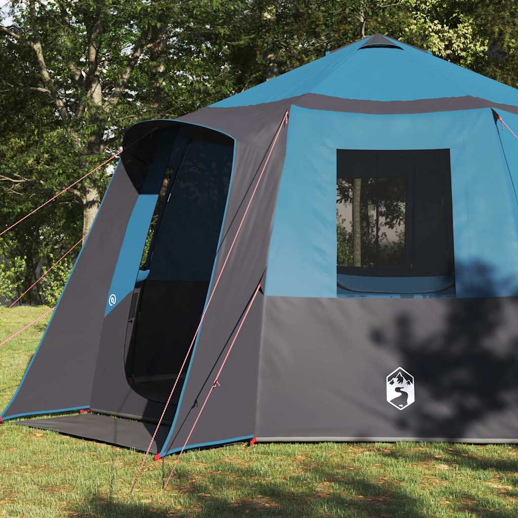 Cabin tent til 12 personer Blå og grå 405 x 405 x 273 cm