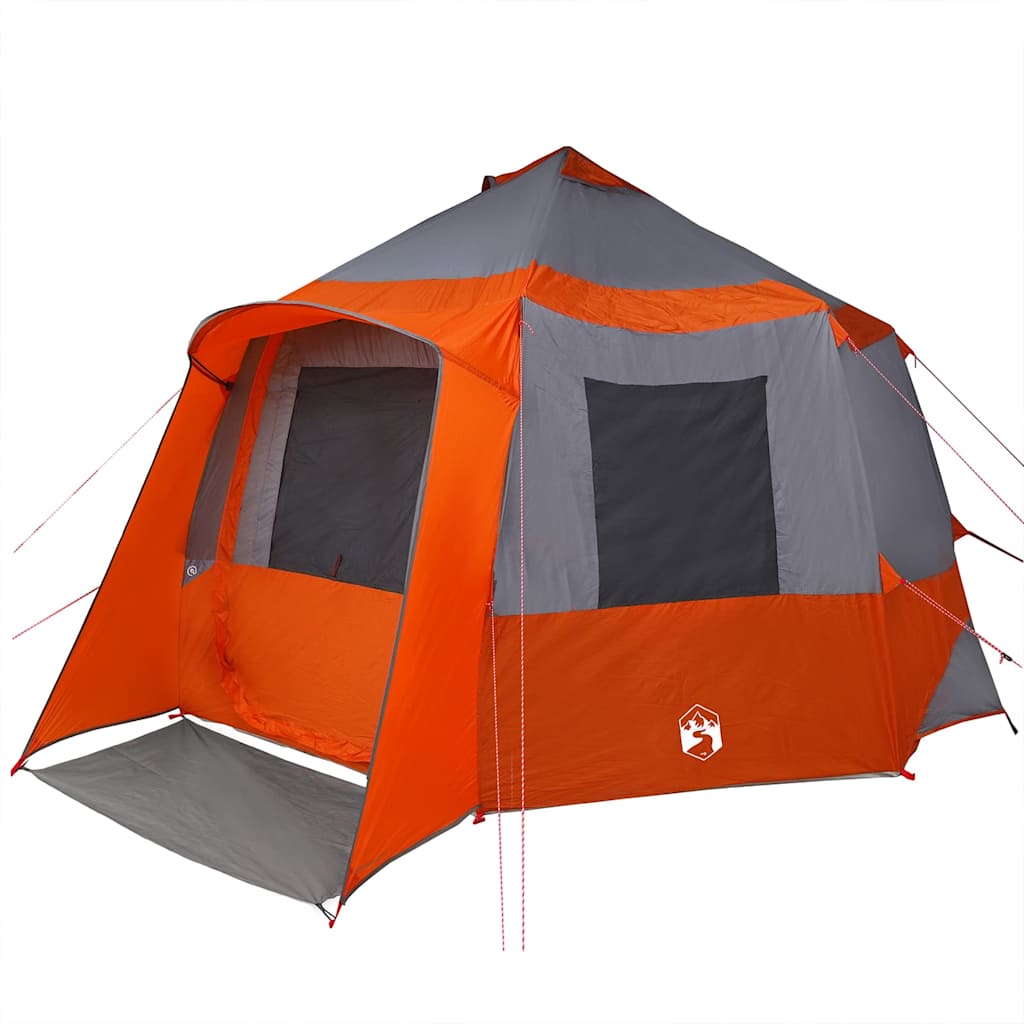 Cabin tent til 12 personer Grå og orange 405 x 405 x 273 cm