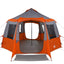 Cabin tent til 12 personer Grå og orange 405 x 405 x 273 cm