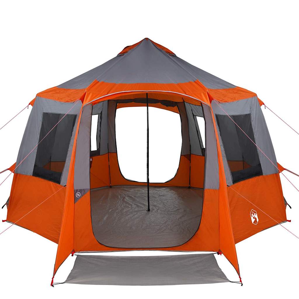 Cabin tent til 12 personer Grå og orange 405 x 405 x 273 cm