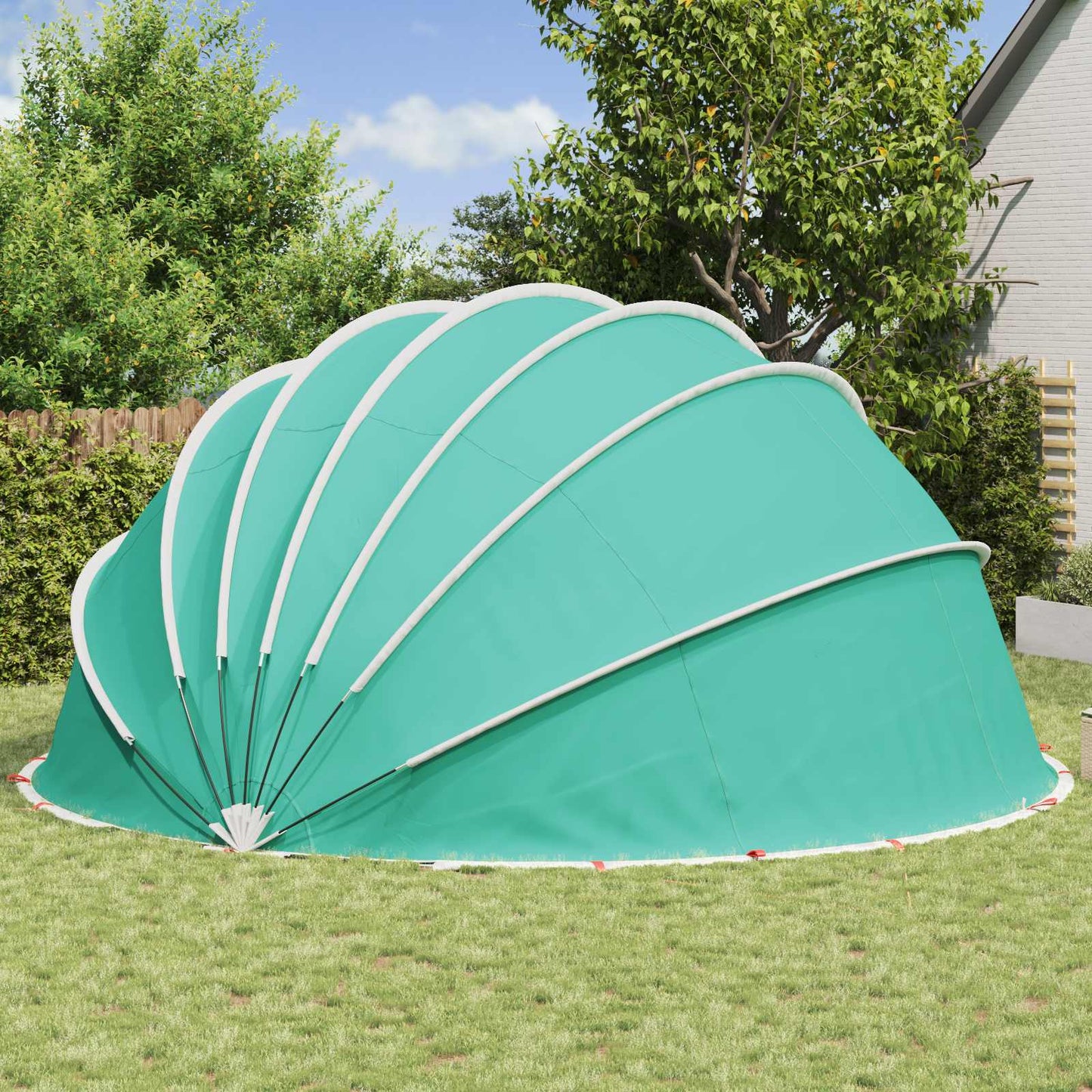 Pool Dome 592 x 590 x 275 cm 185T polyester med PU-belægning