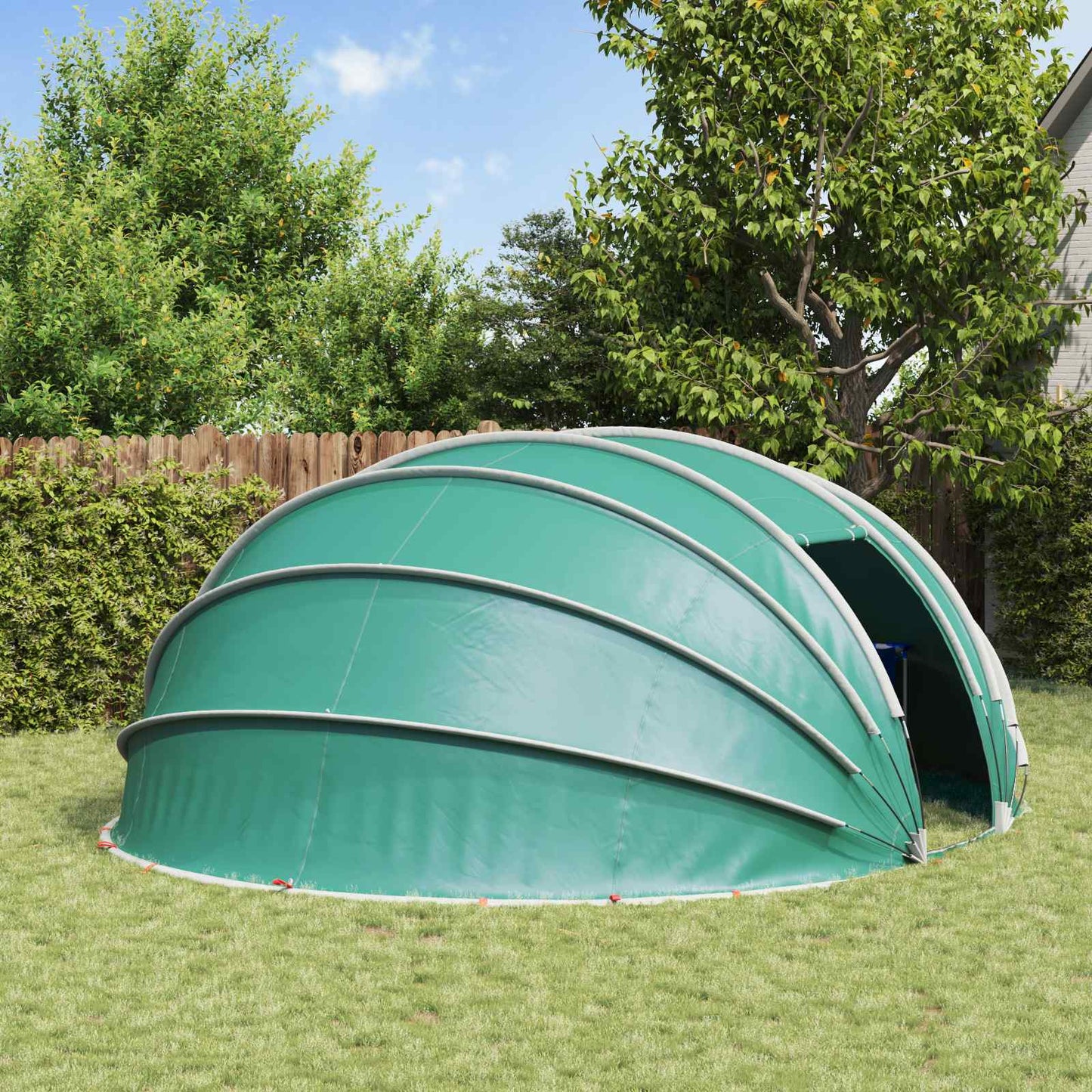 Pooltelt Dome 538 x 440 x 204 cm Havgrøn