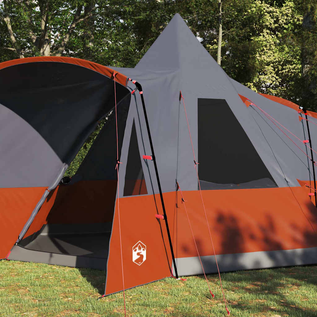 Teepee Telt 8-Personer med tag Grå og orange 720 x 465 x 295 cm
