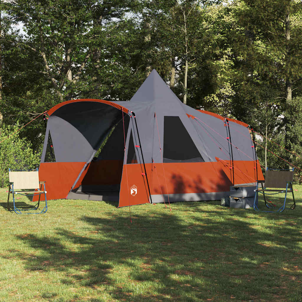 Teepee Telt 8-Personer med tag Grå og orange 720 x 465 x 295 cm
