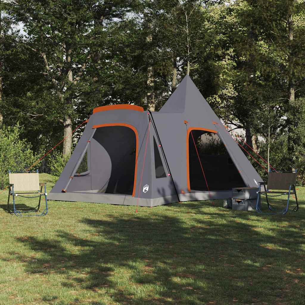 Teepee Telt til 5 Personer Grå og orange 545 x 450 x 295 cm