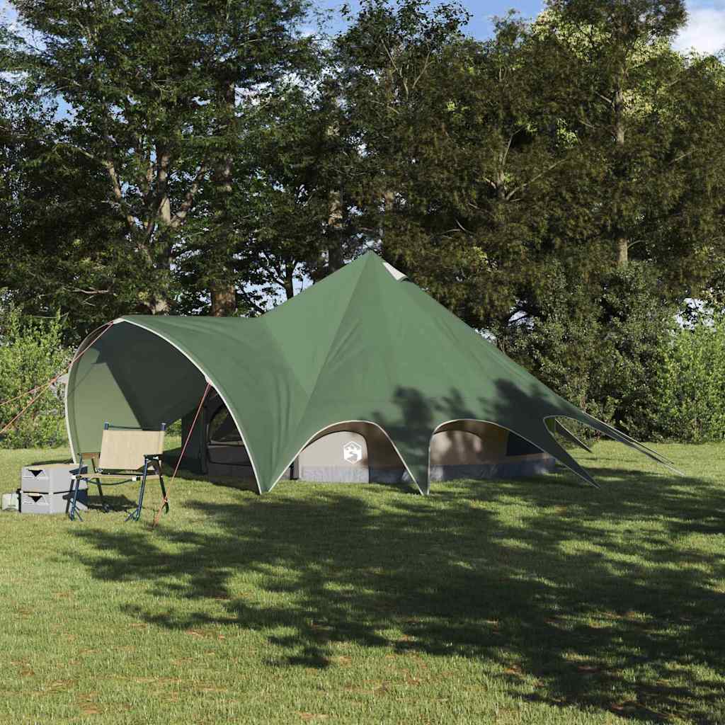 Teepee Telt til 5 Personer Grøn og Grå 415 x 415 x 247 cm