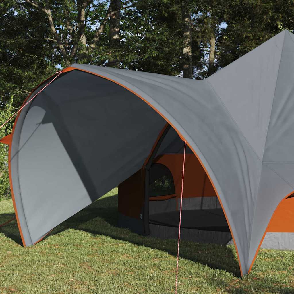 Teepee Telt til 5 Personer Grå og orange 415 x 415 x 247 cm