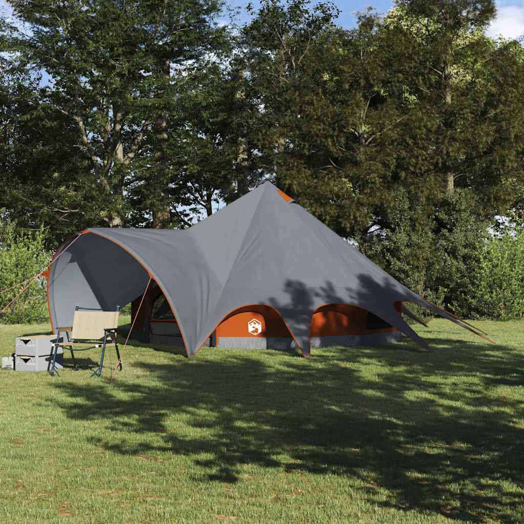 Teepee Telt til 5 Personer Grå og orange 415 x 415 x 247 cm