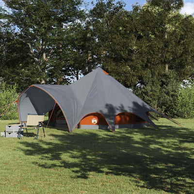 Teepee Telt til 5 Personer Grå og orange 415 x 415 x 247 cm