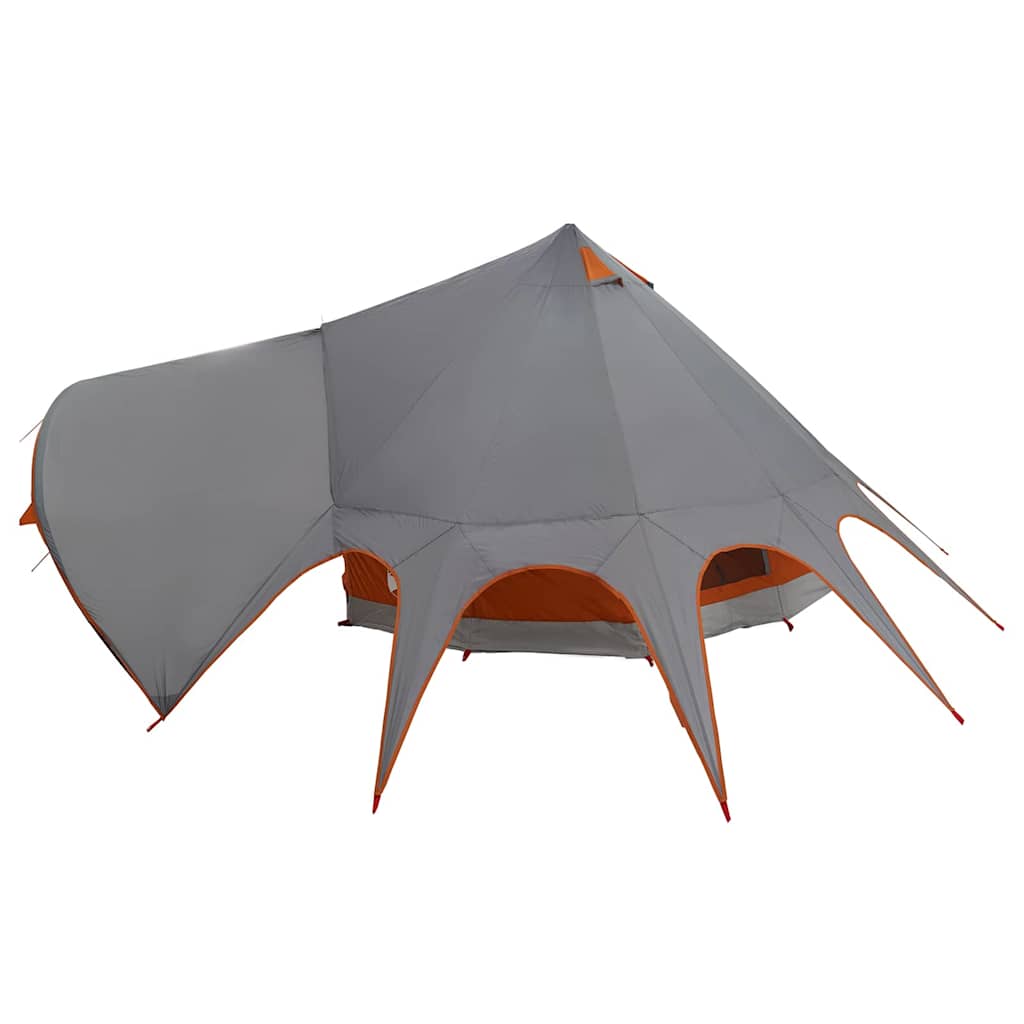 Teepee Telt til 5 Personer Grå og orange 415 x 415 x 247 cm