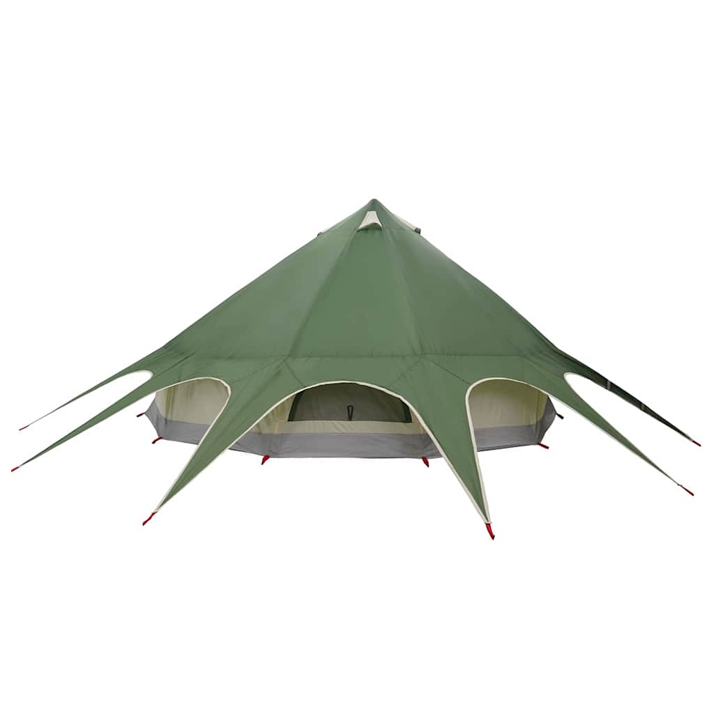 Teepee Telt 7-Personer med tag Grøn og Grå 600 x 600 x 347 cm
