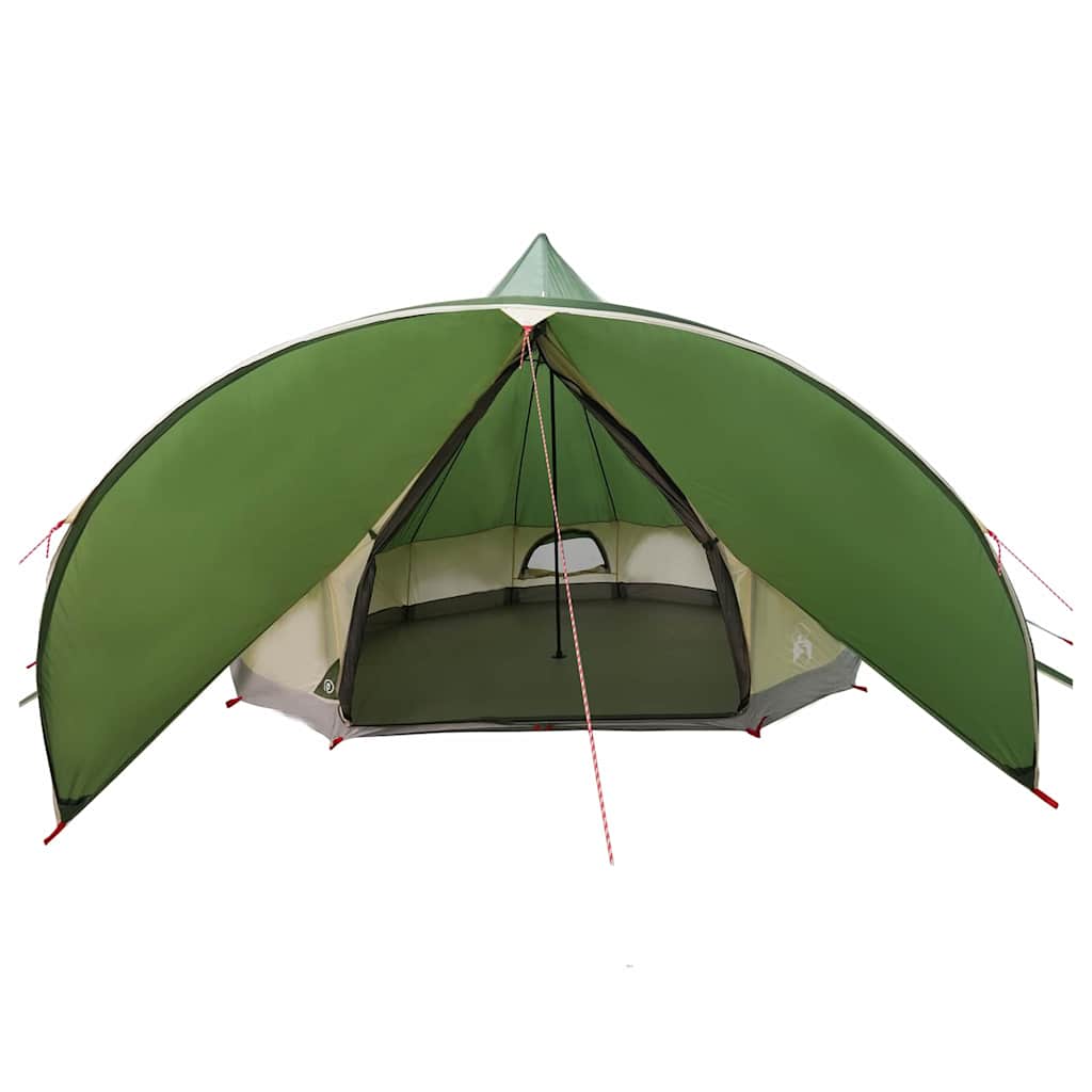 Teepee Telt 7-Personer med tag Grøn og Grå 600 x 600 x 347 cm