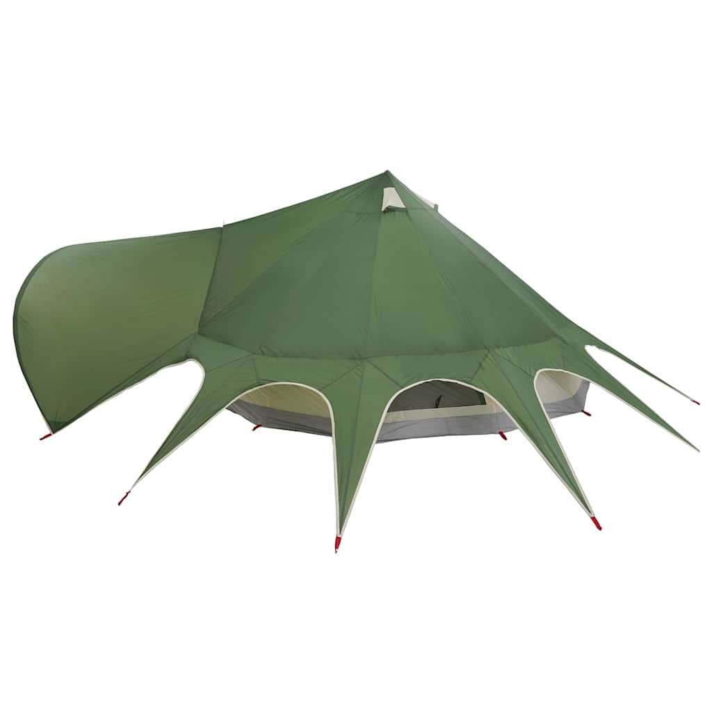 Teepee Telt 7-Personer med tag Grøn og Grå 600 x 600 x 347 cm