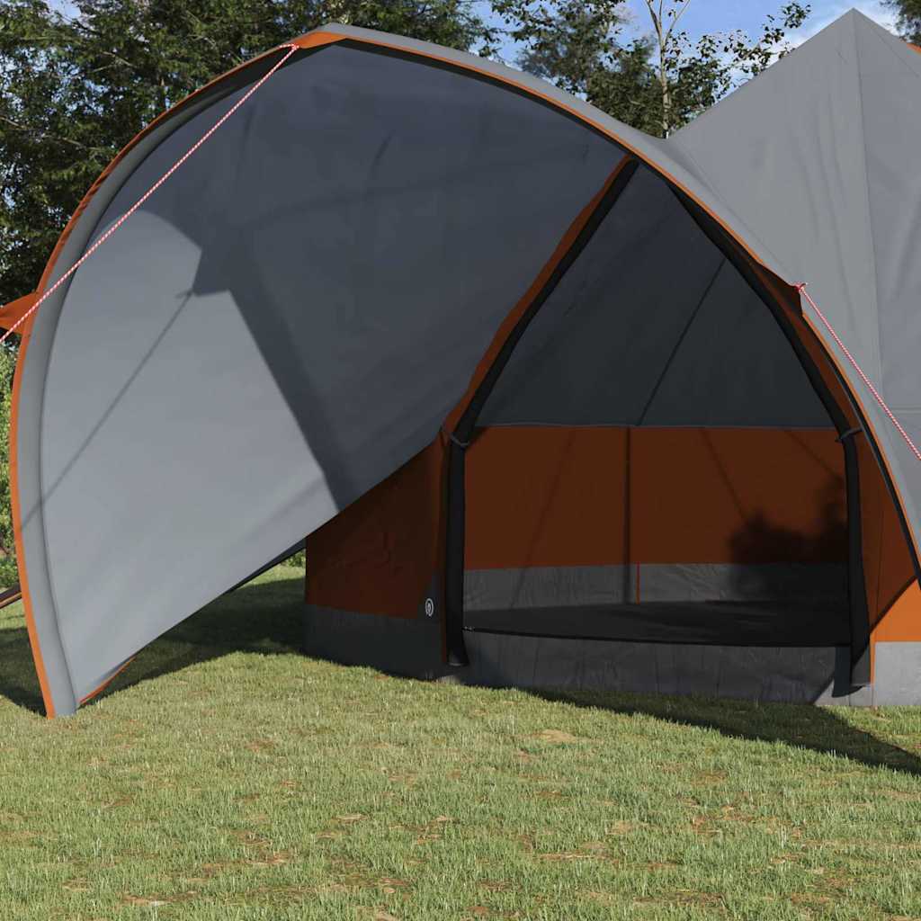 Teepee Telt 7-Personer med tag Grå og orange 600 x 600 x 347 cm