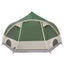Dome Telt 4-Personer med tag Grøn 505 x 450 x 248 cm