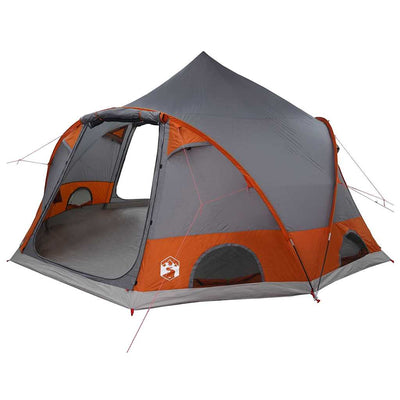 Dome Telt 4-Personer med tag Grå og orange 505 x 450 x 248 cm