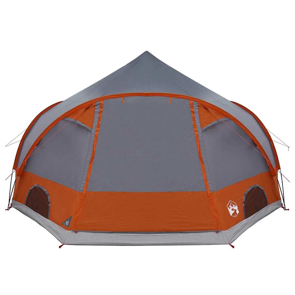 Dome Telt 4-Personer med tag Grå og orange 505 x 450 x 248 cm