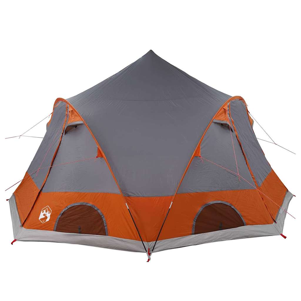 Dome Telt 4-Personer med tag Grå og orange 505 x 450 x 248 cm