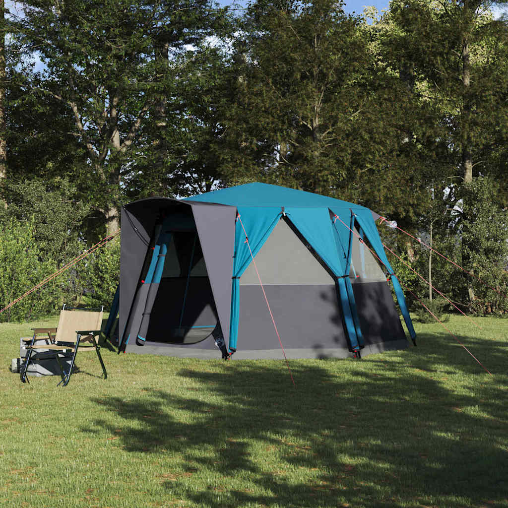 Hyttetelt Blå 425 x 396 x 222 cm 185T Polyester med PU Coating