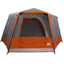 Cabin Tent 5-Person med tag Grå og orange 333 x 317 x 194 cm