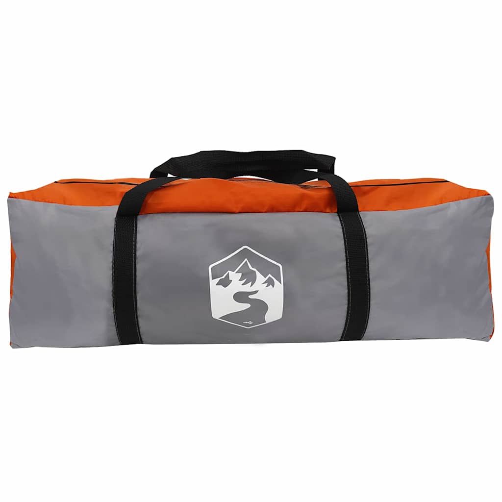 Tunnel telt 4-personer med tag Grå og orange 778 x 356 x 210 cm