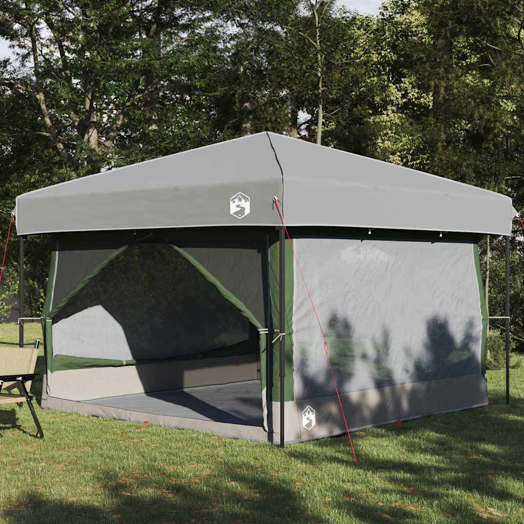Indertelt til 7 personer med tag Grøn og Grå 300 x 300 x 250 cm billede
