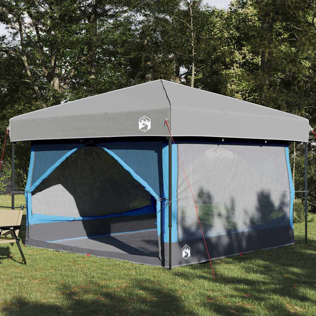 Indertelt til 7 personer med tag Blå og grå 300 x 300 x 250 cm billede