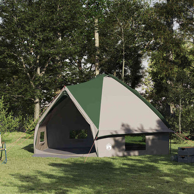 Teepee Telt 10-Personer med tag Grøn og Hvid 567 x 470 x 242 cm