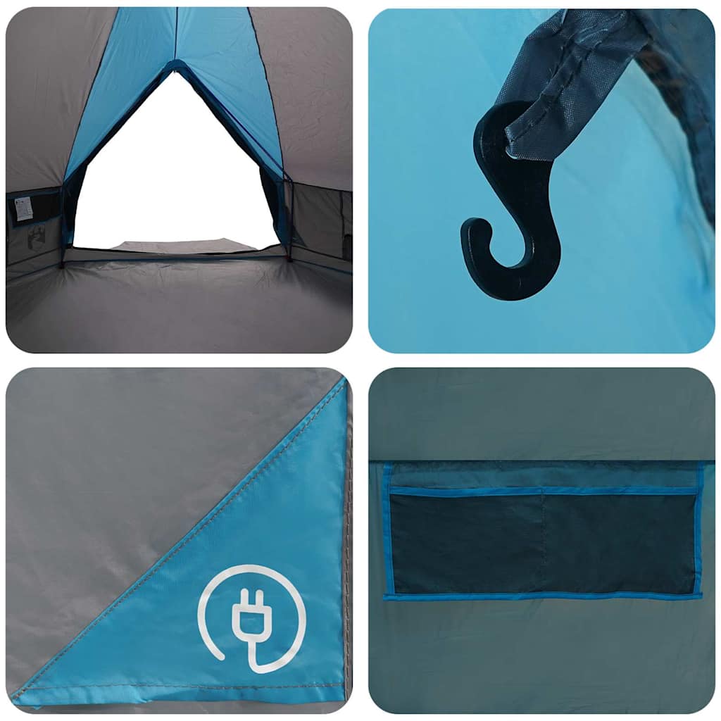 Teepee Telt 10-Personer med tag Blå og grå 567 x 470 x 242 cm