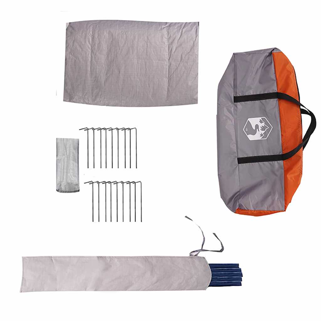 Teepee Telt 10-Personer Grå og orange 567 x 470 x 242 cm