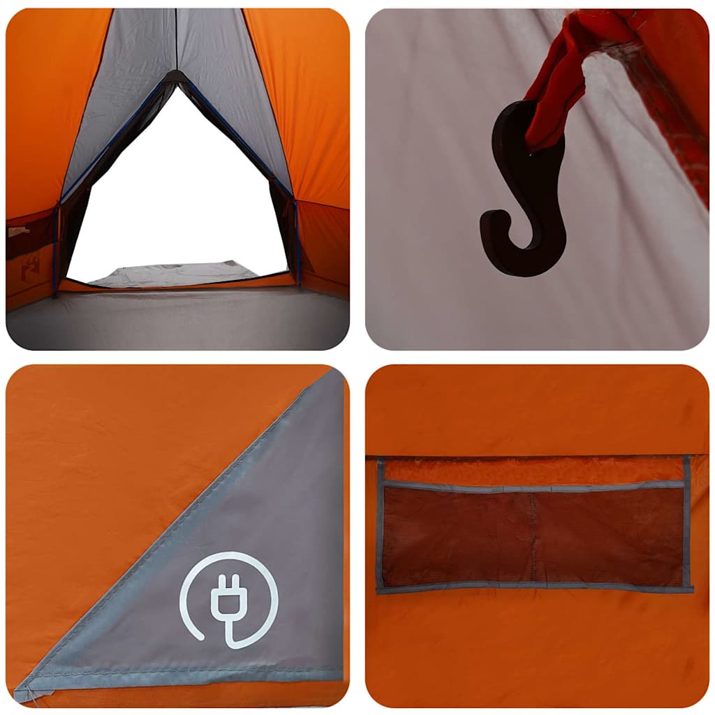 Teepee Telt 10-Personer Grå og orange 567 x 470 x 242 cm