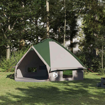 Teepee Telt 8-Personer med tag Grøn og Hvid 490 x 410 x 210 cm